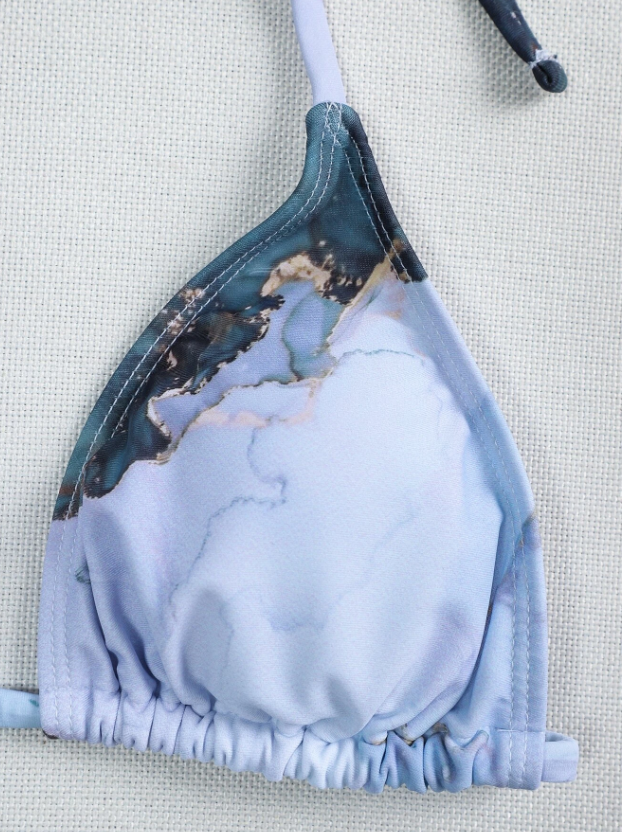 Top bikini triángulo de color de agua