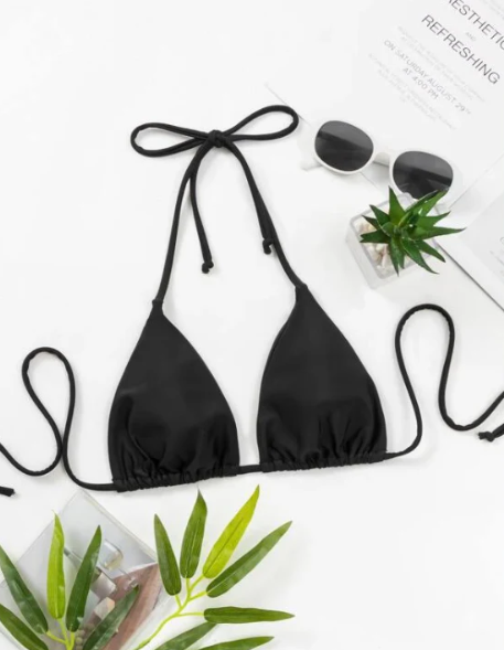 Top bikini triángulo halter