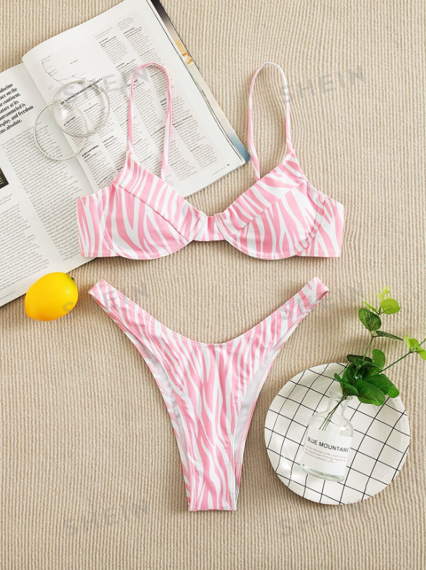 Bikini: Pink zebra