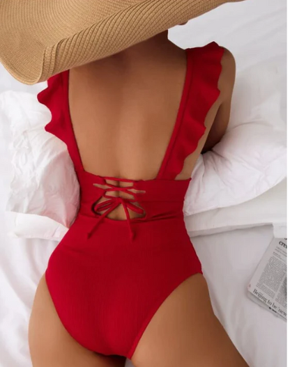 Traje de baño: Sweet red