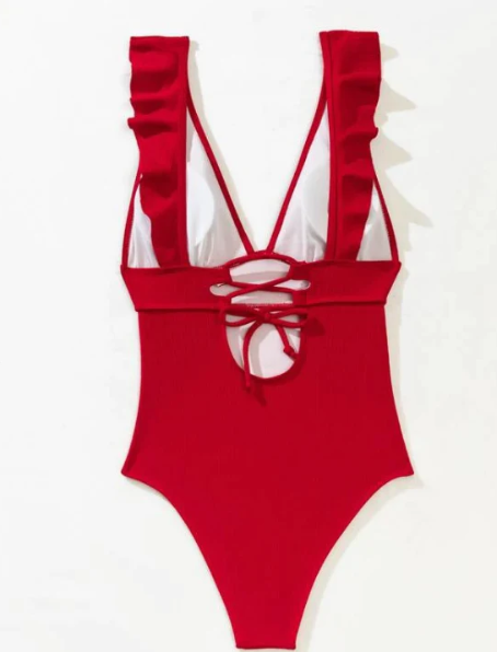 Traje de baño: Sweet red