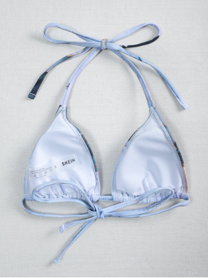 Top bikini triángulo de color de agua