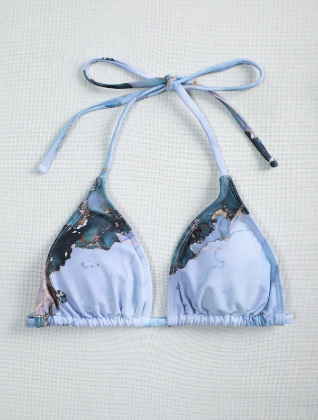 Top bikini triángulo de color de agua