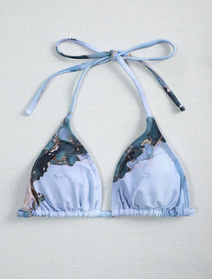 Top bikini triángulo de color de agua